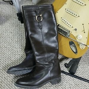 Salvatore Ferragamo tall leather boot